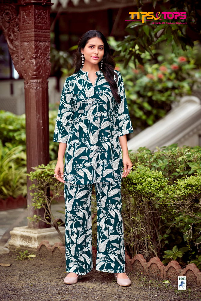 Fashion Beats Vol 2 By Tips And Tops Rayon Printed Western Cord Set Wholesale Online
